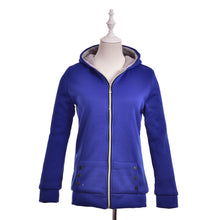 Women Warm Zip Up Thick Cotton Outerwear Hooded Sweatshirt Hoodies Coat Jacket Plus Size S-3XL J4U66