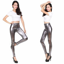 Women clothing skinny PU leather pencil Leggings slim faux Leather Pants trousers J4U66