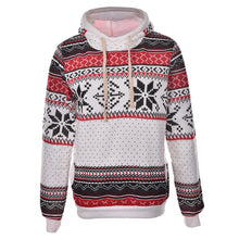 Women Hoody Sweatshirts Pullovers Harajuku Snowflake Printed Coat White Hoodies moleton Feminine J4U66