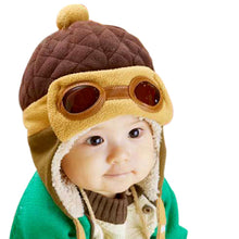 baby boys girls pilot hat cotton warm earcap beanie 4 colors J4U66