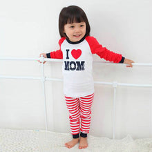 New Baby Clothes Girl Boy Clothes Set Long Sleeve T-shirt Tops + Stripe Pants Sets 2pcs Costume J4U66