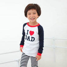 New Baby Clothes Girl Boy Clothes Set Long Sleeve T-shirt Tops + Stripe Pants Sets 2pcs Costume J4U66