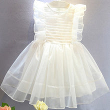 New Baby Girl Clothes White Girls Kid Mesh Toddler Baby Princess Party Bow Pageant Wedding Dress 2-6Y J4U66