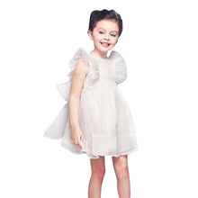New Baby Girl Clothes White Girls Kid Mesh Toddler Baby Princess Party Bow Pageant Wedding Dress 2-6Y J4U66
