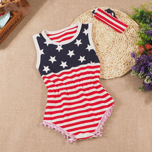 Baby Girl Romper Stars Printed Jumpsuit with Headband Set born Rompers J4U66