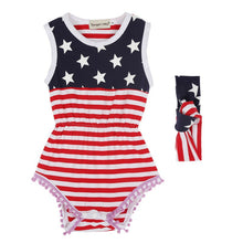 Baby Girl Romper Stars Printed Jumpsuit with Headband Set born Rompers J4U66