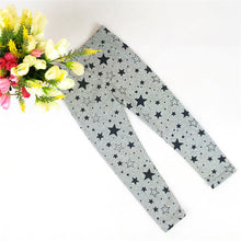 baby girls kids skinny star print leggings pants trousers 2~7 years J4U66