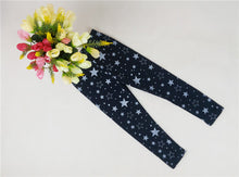 baby girls kids skinny star print leggings pants trousers 2~7 years J4U66