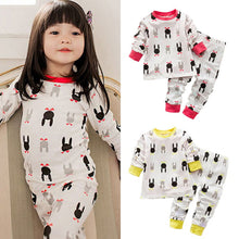 New Baby Kids Girl Boy Tracksuit Bunny Rabbit Cotton Pajamas Underwear Suit 0-7 Y Y2 J4U66