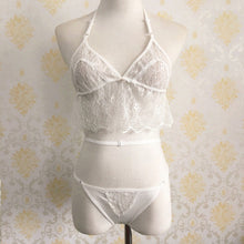 Bandage Sexy Wear Set Solid Underwear Retro Push Up Sexy Lace Halter Swimsuit Bandeau Bathing Suit White Sleepwear J4U66