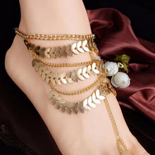 Barefoot Coin Ankle Chain Anklet Bracelet Foot Jewelry Sandal Beach Gold Plated For Women J4U66
