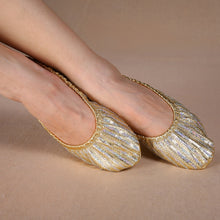 Belly Dance Adult Shoes Slippers Flat Heel Ballerina Leather Sole J4U66