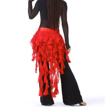New Belly Dance Costume Tassel Wrap Belt Chain Skirts Chiffon Hip Scarf Tribal Waves J4U66