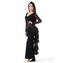 New Belly Dance Costume Tassel Wrap Belt Chain Skirts Chiffon Hip Scarf Tribal Waves J4U66