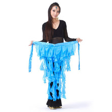 New Belly Dance Costume Tassel Wrap Belt Chain Skirts Chiffon Hip Scarf Tribal Waves J4U66