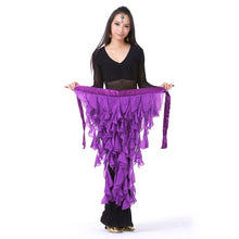 New Belly Dance Costume Tassel Wrap Belt Chain Skirts Chiffon Hip Scarf Tribal Waves J4U66