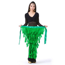 New Belly Dance Costume Tassel Wrap Belt Chain Skirts Chiffon Hip Scarf Tribal Waves J4U66