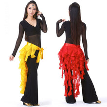 New Belly Dance Costume Tassel Wrap Belt Chain Skirts Chiffon Hip Scarf Tribal Waves J4U66