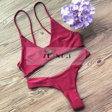 bikinis set sexy high neck swimsuit push up bikini swimwear women bandage biquini bathing suit J4U66