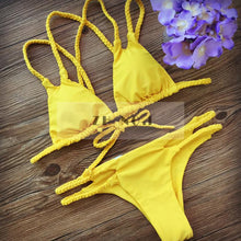 bikinis set sexy high neck swimsuit push up bikini swimwear women bandage biquini bathing suit J4U66