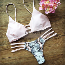 bikinis set sexy high neck swimsuit push up bikini swimwear women bandage biquini bathing suit J4U66