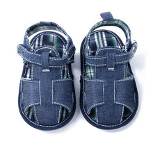 New Blue Jean Baby Girl Boy Sandals Shoes Toddler First Walkers Shoes  J4U66
