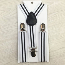 New Boys Girls Stripes Y-Back Suspenders Child Elastic Adjustable Clip-On Braces  J4U66
