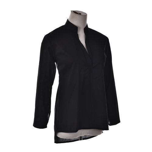 Casual White Black Women Blouse Ladies Solid Elegant V-neck Blouses Long Sleeve OL Office Shirt Plus Size J4U66
