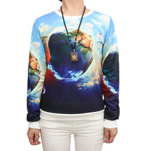 casual women pullover special print round neck long sleeve hoodies women sweatshirt tee tops blusas J4U66