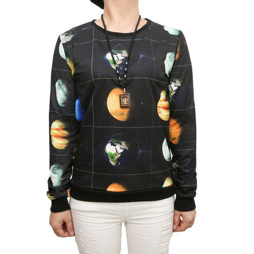 casual women pullover special print round neck long sleeve hoodies women sweatshirt tee tops blusas J4U66