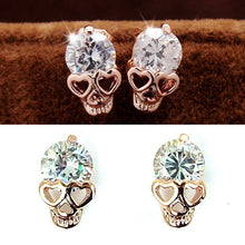 Charm Vintage Stud Earrings Women Gold Plated Skull Stud Earrings Jewery J4U66