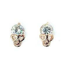 Charm Vintage Stud Earrings Women Gold Plated Skull Stud Earrings Jewery J4U66