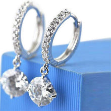 Charm Zircon Crystal Drop Earrings Chic Shining Rhinestone Dangle Earings For Women Gold,Silver color J4U66