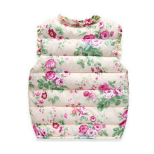 children outerwearcoats flowers printed vest kids windbreaker jacket cotton coats children warm vest J4U66