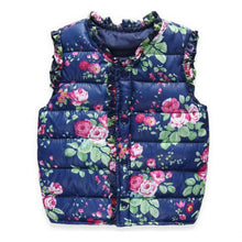 children outerwearcoats flowers printed vest kids windbreaker jacket cotton coats children warm vest J4U66