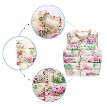 children outerwearcoats flowers printed vest kids windbreaker jacket cotton coats children warm vest J4U66