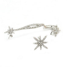 Classic Rhinestone Star Ear Cuff Trendy Personality Luxury Clip Earrings For Women Jewelry  J4U66