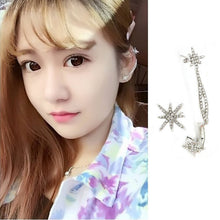 Classic Rhinestone Star Ear Cuff Trendy Personality Luxury Clip Earrings For Women Jewelry  J4U66