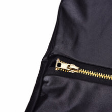 Classical Sexy Zipper Bright Stretch Leggings Pants Skinny Black J4U66