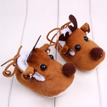 Cute Warm Baby Girls Christmas Deer Shoes Sweet Antiskid Toddlers Shoes Infant Toddler Prewalkers J4U66