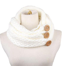 Design Fashion Scarf Women Warm Wool Blend Two Circle Cable Knit Cowl Neck Scarf Shawl cachecol  J4U66
