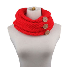 Design Fashion Scarf Women Warm Wool Blend Two Circle Cable Knit Cowl Neck Scarf Shawl cachecol  J4U66