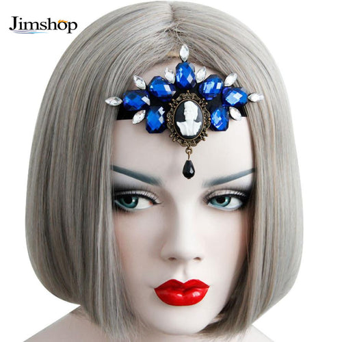 Designer Brand Skull and Diamond Headband Halloween Party Fancy Dress Costume Accessory Event Party Supplies  J4U66