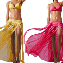 Elastic Gauze Women Beach Skirt Split Sarong Skirt For Bikini Cover Up,5 Colors Swim Beach Skirt J4U66