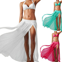 Elastic Gauze Women Beach Skirt Split Sarong Skirt For Bikini Cover Up,5 Colors Swim Beach Skirt J4U66