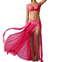 Elastic Gauze Women Beach Skirt Split Sarong Skirt For Bikini Cover Up,5 Colors Swim Beach Skirt J4U66