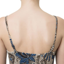 elegance women maxi dress floral print v neck padding women beach dress spaghetti strap long party dress vestidos blue J4U66