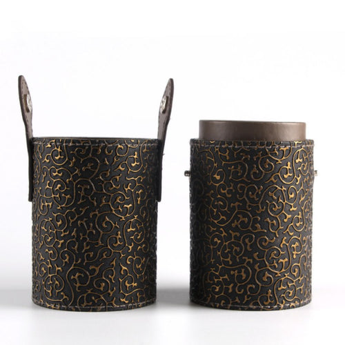 Empty Portable Makeup Brush Round Pen Holder Cosmetic Tool PU Leather Cup Container Solid Colors 6 Optional Case L4 J4U66