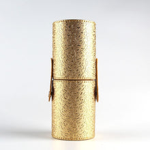 empty portable makeup brush round pen holdercosmetic tool pu leathercup container solid colors J4U66