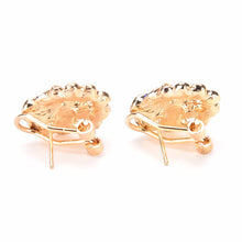 Women Lady Crystal Rhinestone Flower Rose Ear Stud Earrings Jewelry FOUK J4U66